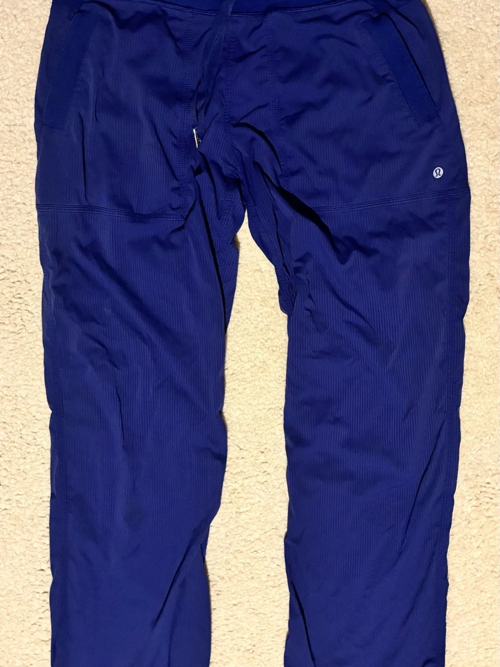 Women Navy Drawstring Casual Pants
